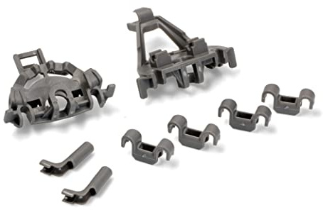 BSSTORE 0420199 Lot complet de 8 attaches pour panier inférieur pour lave-vaisselle compatible avec différents modèles équivalent à 00428344, 00418499, 00420199