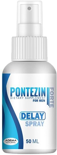 Adema Natural® - Pontezin Delay Spray for men - Verzögerungsspray für den Mann - Extra Stark - Sofortwirkung für Männer - länger durchhalten - Verzögerung der Ejakulation - Extrem Hochdosiert - 50 ml