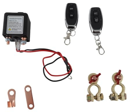 Fernbedienungs Batterietrennschalter Kit, 250 A 12 V Batterie Schalter für Auto, Fernbedienungs Schalter, Batterie Trennschalter, Diebstahlschutz, Verhinderung von
