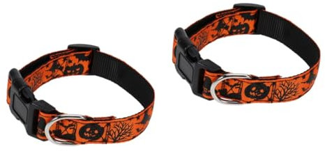 FOMIYES 2st Kätzchenhalsband Hundehalsbänder Für Kleine Hunde Halloween-haustierhalsband Katzenhalsband Hundehalsbänder Für Große Hunde Männlich Kleine Hundeleine Kostümhaube Kürbis Hut