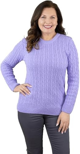 Fashion Friendly Ladies' Round Neck Cable Jumper