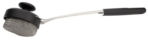 Cuisinart 3-in-1 Kettennetz-Grillreiniger, borstenfreie Doppelfunktion, robuste Grillbürste mit abnehmbarem Kopf, sorgenfreier Edelstahl, Dampfreinigung, BBQ-Schrubber für Grills & Grillplatte
