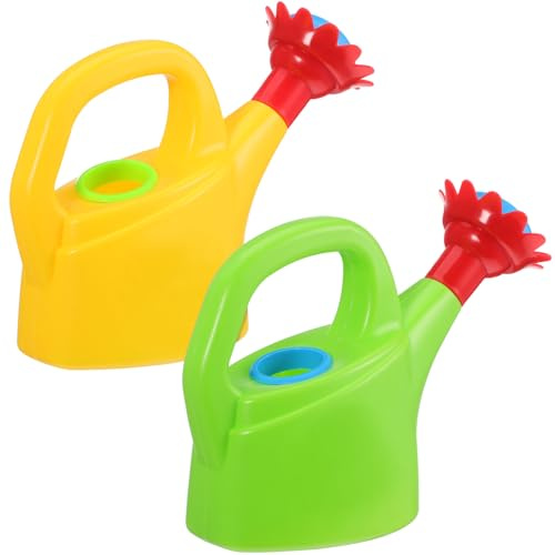 NUOBESTY 2pcs Kids Garden Watering Cans Plastic Chicken Toy Watering Can Outdoor Toy Kids Bath Toys for Beach, Garden (Random Color)