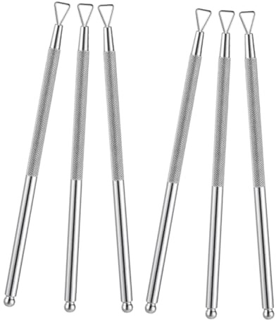 DEARMAMY 6stücke Nagelhautentferner Aus Edelstahl Nagelhautschieber Nagellackschaber Nagellackentferner Nagelschaber Für Effektive Nagelpflege Und Nagelhautreinigung