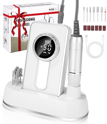 Ponceuse pour Ongles,50000Rpm Lime a Ongle Electrique, Ponceuse Manucure, Ponceuse Ongle Semi Permanent, Ponceuse Ongle Portable pour Polissage, Pedicure ponceuse pour ongles professionnel