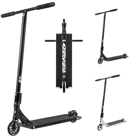 CORE ST3 Complete Stunt Scooter - Professioneller Roller für jeden Alterskreis - Pro Street Scooter für Kinder & Erwachsene Breites Deck - Ready to Ride Trick - Schwarz