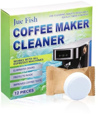 12PCS Pastille Nettoyage Et Détartrant Machine À Café, 12 Comprimés Effervescents Pour Machines Expresso Et Automatiques, Nettoyage Profond