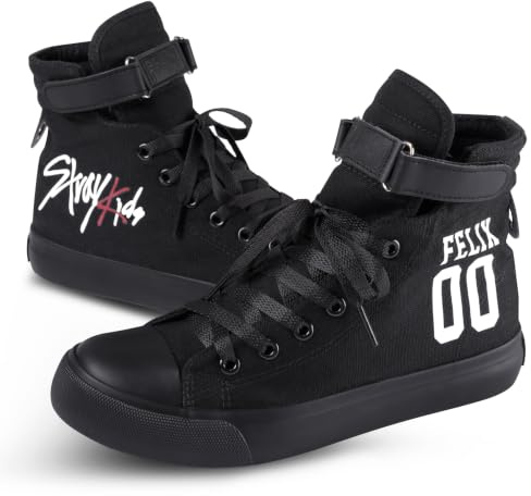 Satdflie Kpop Stray Kids Chaussures en Toile Sport Bang Chan Lee Savoir ChangBin Han I.N Felix HyunJin Seungmin Hiphop Haut-Top Velcro imprimé Unisexe pour Adultes, Couleur/7, 37 Taille