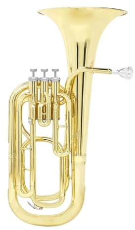 Classic Bb Euphonium 3 Tasten Euphonium Bb Vertikales Baritonhorn Messingkörper Tenor Musikinstrumente Mit Koffer Handschuhe Tuch