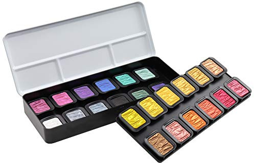 HOLBEIN 610605 Fine Tech Pearl Cent Color F2400 Pearl Color 22 Colors + Flip-Flop Color 2 Color Set
