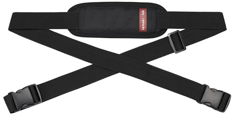lamaki Universal Scooter Strap, Electric Scooter Pull Along Strap - Adjustable Straps with Clips 43-63 in - Fits Xiaomi Scooter, Ninebot, Cecotec - Padded Shoulder Strap - Electric scooter accessories