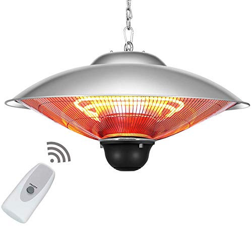 Riscaldatore elettrico per patio, Riscaldatori a sospensione a infrarossi per esterni con telecomando, Riscaldatori a soffitto, Riscaldatore da balcone 1200W / 1300W / 2500W