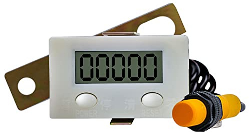 Digital Counter for knitting machine, 0-99999 Digit Counter with Magnetic Induction Switch, Electronic Tally Counter, Punch Digital Totalizer, Digital Counter, LCD Gauge Forward People Door Counter