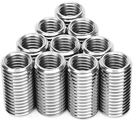 10Pcs Gewindeeinsatz Reparaturmutter Gewindeschlitzen Weibliche M12 und Männliche M16 Schraubbuchse, andere Befestigungselemente