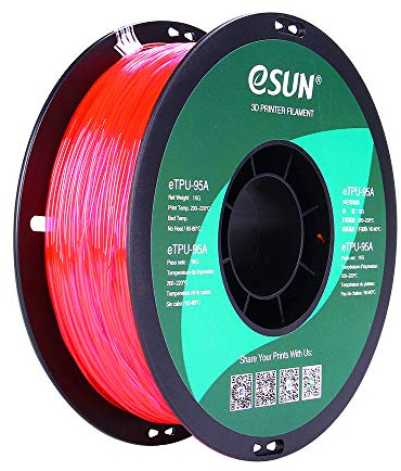 betabots - eSun eTPU-95A Filament, eTPU-95A 3D-Drucker Filament, 1,75mm / 1kg - Pink klar (transparent pink)
