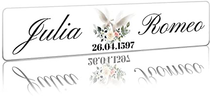 Finest Folia Hochzeitskennzeichen Kennzeichen Aufkleber Hochzeitsauto mit Datum + Namen Brautpaar Wunschname Hochzeit Auto Deko Schild selbst gestalten (04 Tauben, Kunststoff Kennzeicheneinleger)