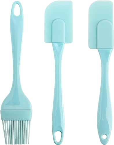 QHFlashbuy Spatola Silicone 3pcs Marisa Cucina Spatole,Raschietto per Impasto in Silicone,Spatola Cucina per Cucinare e Cuocere