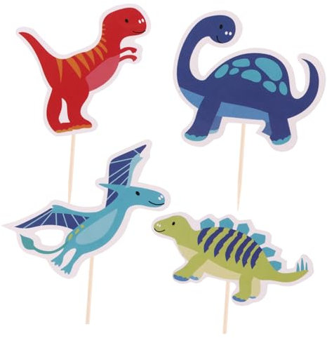 KITANDOVE Ensemble De 36 Décorations De Gâteaux En Forme De Dinosaures Décorations De Gâteaux d 39 Anniversaire Comestibles Fournitures De Fête Pour Garçons Et Filles