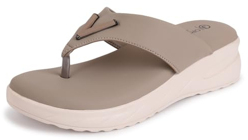 ORTHO JOY sandaler dam ortopediska slip-on skor för kvinnor, BEIgE, 40.5 EU