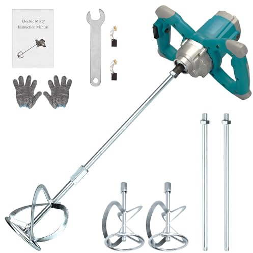NorthSpoor Electric Handheld Cement Mixer with 6 Speed, 2600W, Handheld Mud Mixer for Motar,Paint, Grout, Plaster