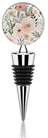 Doodle Style Flowers Bottle Stopper Beverage Bottle Sealer Reusable Wine Stopper Personalised Champagne Stopper Unique Wine Bottle Corks Keep Fresh Suitable for Standard