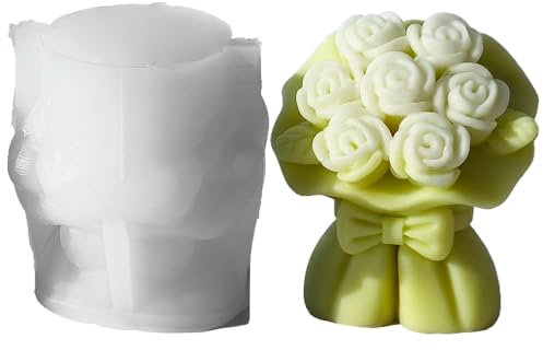 Moules de bouquet de fleurs en silicone, moules à fleurs de bougie Bouquet