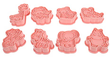 VERDANVERSE 8piezas Moldes De Galletas De Animales Plástico Para Hornear Para Familias Perfectos Para Decorar Galletas y Fondant Diseño Adorable y Seguro
