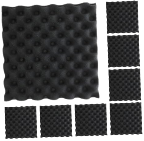 JEWEDECO 8pcs Sound Deadening Acoustic Wall Panels Self-adhesive Soundproofing Blocks Soundproofing Supply
