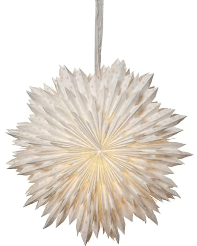Star Trading Papierstern Cloud, Weiß, Recyceltes Material, Schneeflocke, Weihnachtsdekoration, 60 cm