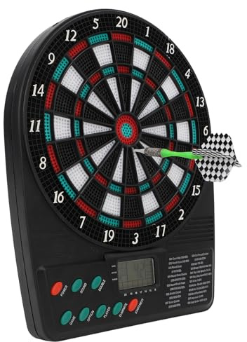 ZJchao Set di Freccette Elettroniche, Bersaglio per Freccette con Punta Morbida con Punteggio Automatico con modalità di Gioco Multiple Display LCD per Intrattenimento Familiare e