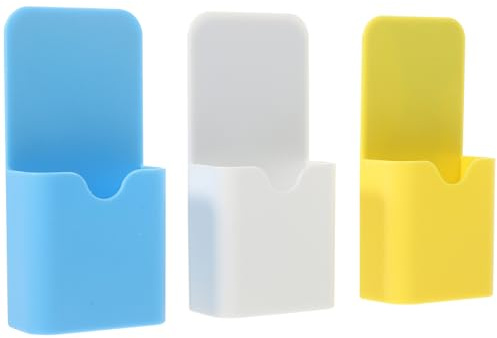HIAKDOFT 3 pièces Boîte de Rangement Magnétique pour Stylos Couleurs Assorties Porte-marqueurs Organisateur Bureau et Tableau Aimanté Support Pratique pour Stylo et Craie