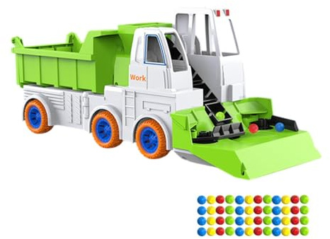 Bffcnl Vehículo de Construcción con Niños, Camión de Juguete con Barredora Automática para, Camión de Transporte