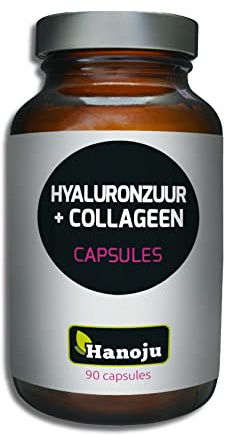 Hanoju 90 Kapseln Hyaluronsäure 100 mg + Kollagen 250 mg - Kollagen gibt den verschiedenen Organen und Geweben Ihre Stärke und Elastizität