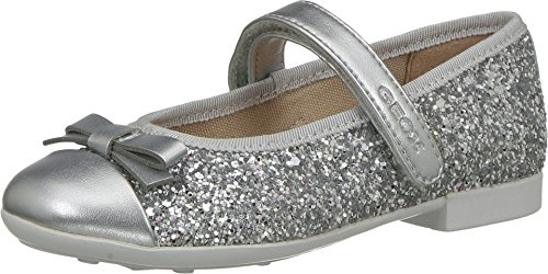 Geox Mädchen Jr Plie' A Ballerinas,Silber,37 EU