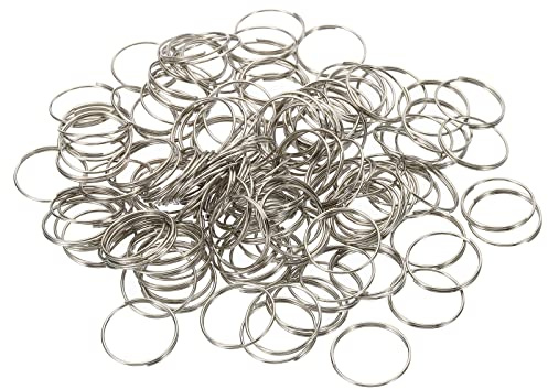 PATIKIL 150 Pack 16mm/0.6 OD Mini Split Rings Split Circular Ring Silver