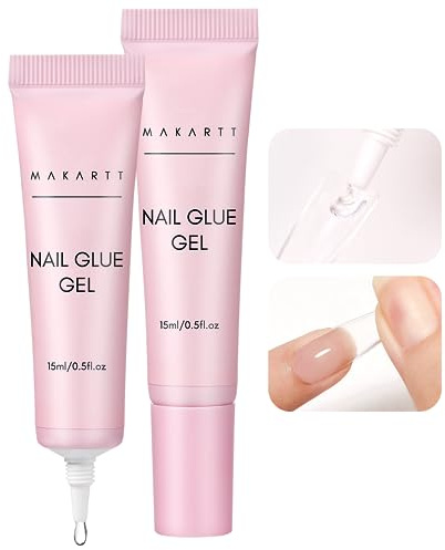 Makartt Nail Glue Gel for Press On Nails, Extra Strong 3 in 1 Solid Nail Glue for False Nail Tips, Long-Lasting 3D Gel for Acrylic Decoration, Curing Required,30 ML