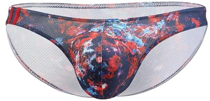 Maiclaice Hombre Elastano Running Talle Bajo Ligero Mini Bikini Reductora Slip Ropa Interior Azul Marino X-Large