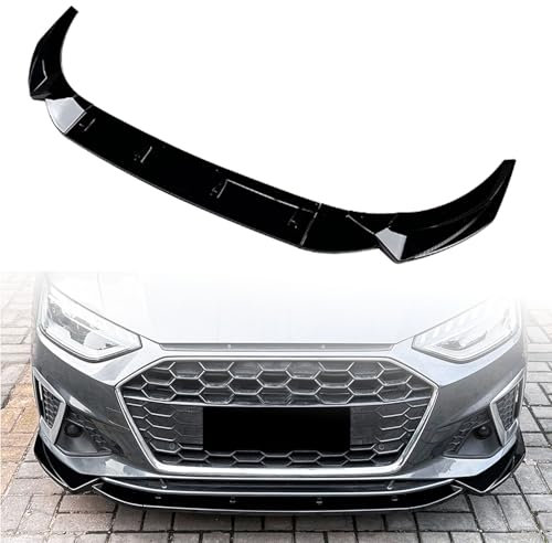 WHLYQF Frontspoiler für Audi A4 S4 B9.5 Sline 2020+, Frontspoiler Lippe Spoiler,Black