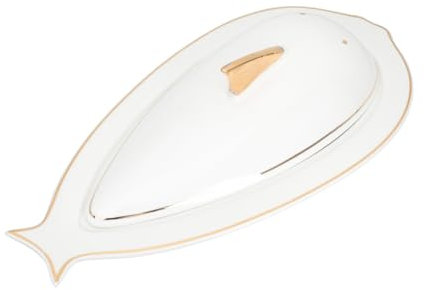 DONFAMDS 1juego Cerámica Para Servir Mariscos Tapa Plato Decorativo De Pescado Para Almacenamiento y Presentación De Comidas Diseño Creativo De Cerámica Para Cocina y Restaurantes