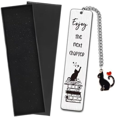 JYXNU Segnalibri Metallo Segnalibri Gatti Neri per Donne Segnalibri Simpatici Gatti per Amanti dei Gatti Regali Segnalibri Metallo per Insegnanti Studenti Amanti dei Libri(Confezione regalo inclusa)