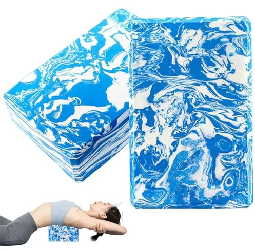 Nuiorfty 2 st yogablock 8 x 15 x 23 cm EVA-skum yogablock med mjuk halkfri yta för stabilitet, balans och djupa stretcher, perfekt för pilates och meditation