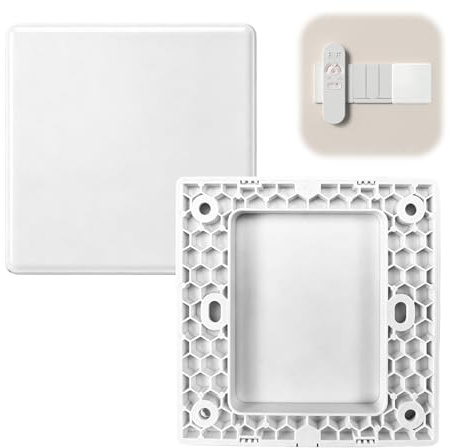 2 Piezas Tapa Ciega Enchufe Pared, Placa de Pared Ciega, Cubiertas para Enchufes de 8,6 x 8,6 cm, Cubiertas Ciegas Empotradas, para Enchufes o Interruptores no Utilizados