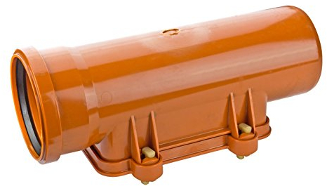 Ostendorf Reinigungsrohr DN 160, PVC, Rohr, 160 mm Innendurchmesser, 163 mm Außendurchmesser, 1 mm Wandstärke, Orange, 1 Stück