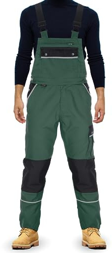 TMG® - Herren Latzhose für Gartenarbeit - strapazierfähig - Grün EU78