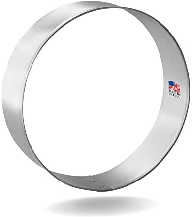 Foose Brand Round Circle Cookie Cutter 3 in, Tin Plate Steel, USA Made