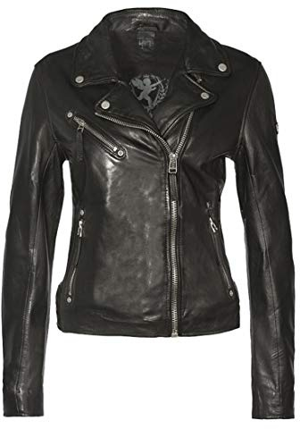 Gipsy Damen Lederjacke PGG W14 LEGV Nieten (XXL, Schwarz)