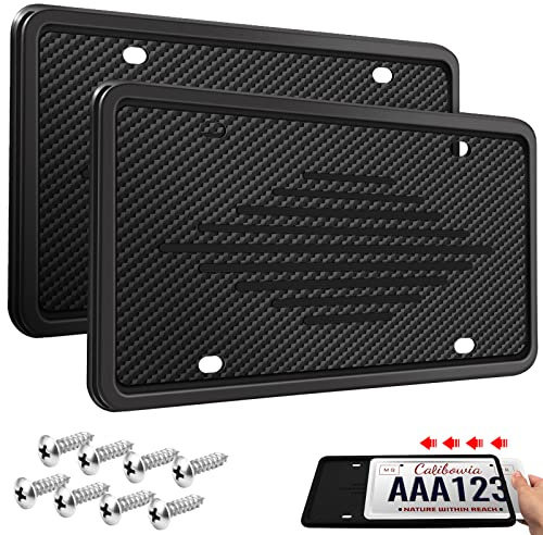 Intermerge Support de Plaque d'immatriculation – Housse Universelle en Silicone pour Plaque d'immatriculation américaine, antirouille, anticliquetis, résistant aux intempéries avec 3 Trous de