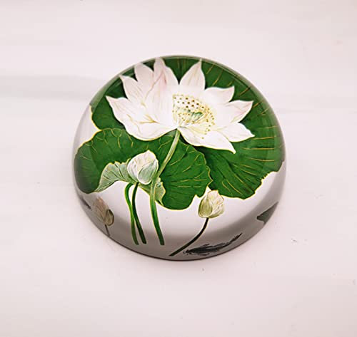 Kristallkugel Lotus Halbkugel Glas Halbkugel Briefbeschwerer Heimdekoration Ornamente Kugel Miniatur Kreative Geschenke