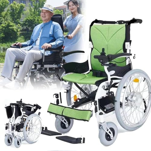 DaoGeSir Leichte Faltbare Elektrische Rollstühle Für Erwachsene, Tragbarer Rollstühle Mit Selbstantrieb Comfort Transit Travel Chair Mit FußStüTze Kompakter Mobilitätshilfe-Rollstuhl