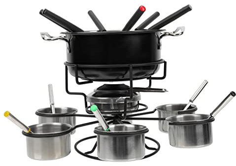 LIFKOME 1set Pentola Fonduta Inossidabile per Cioccolato e Formaggio Riscaldamento Sicuro e Portatile Perfetta per Dessert e Snack Facile da Pulire e